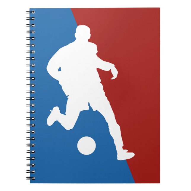 Cuaderno bloc de notas de personalizado del jugador de fútb (Frente)