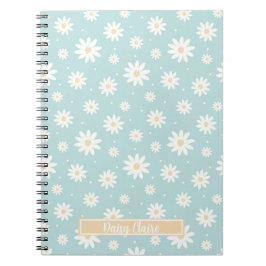 Cuaderno Bloc de notas de Personalizado floral de margarita