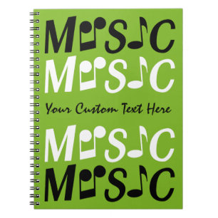 Cuaderno bloc de notas de personalizado MUSICAL
