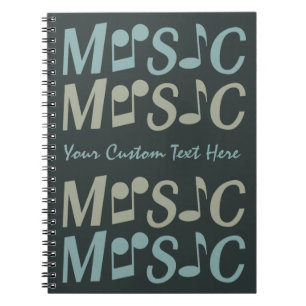 Cuaderno bloc de notas de personalizado MUSICAL