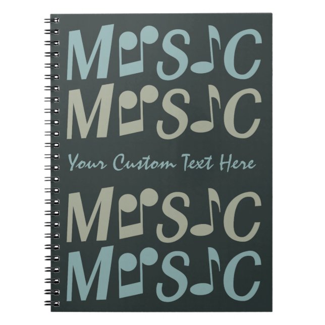 Cuaderno bloc de notas de personalizado MUSICAL (Frente)
