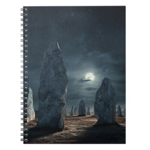Cuaderno Bloc de notas de piedra permanente iluminado por l