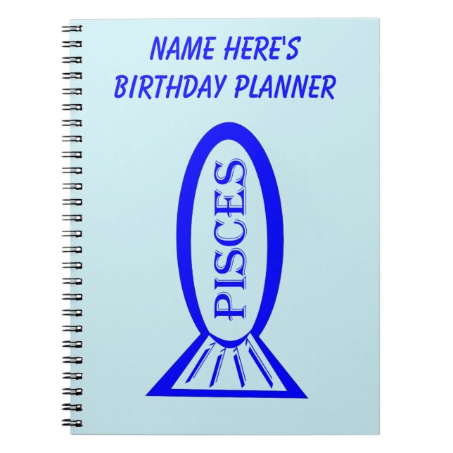 Cuaderno Bloc de notas de Pisces Star Sign Fish (Frente)