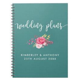 Cuaderno Bloc de notas de planificación de Bodas florales y