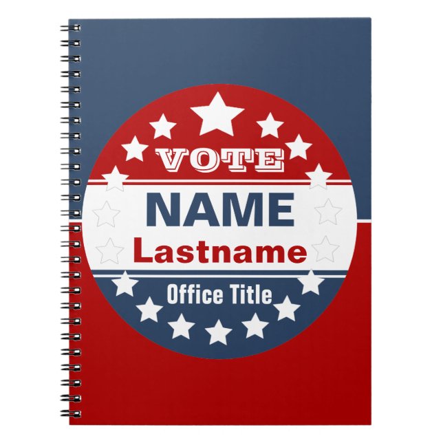 Cuaderno bloc de notas de plantilla de campaña de personali (Frente)