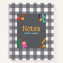 Cuaderno Bloc de notas de plástico gris de personalizable
