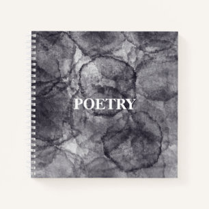 Cuaderno Bloc de notas de poesía Black Stucco