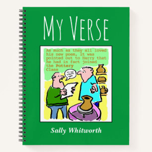 Cuaderno Bloc de notas de poesía con nombre del propietario