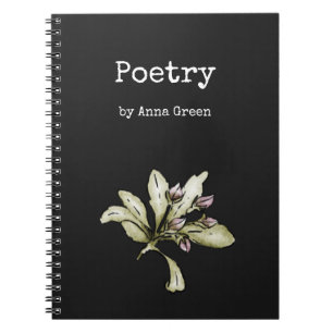 Cuaderno Bloc de notas de poesía floral