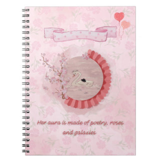Cuaderno Bloc de notas de poesía y Rosas