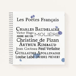Cuaderno Bloc de notas de poetas franceses
