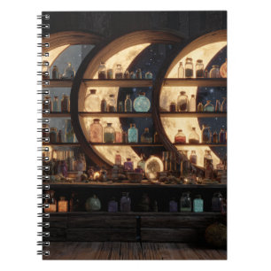 Cuaderno Bloc de notas de posología de fase lunar encantado