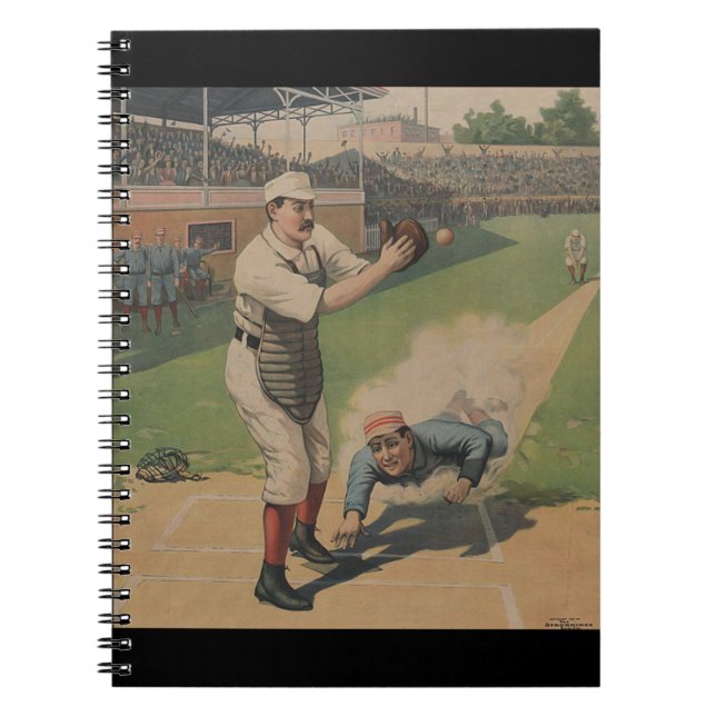 Cuaderno Bloc de notas de Poster de béisbol (Frente)