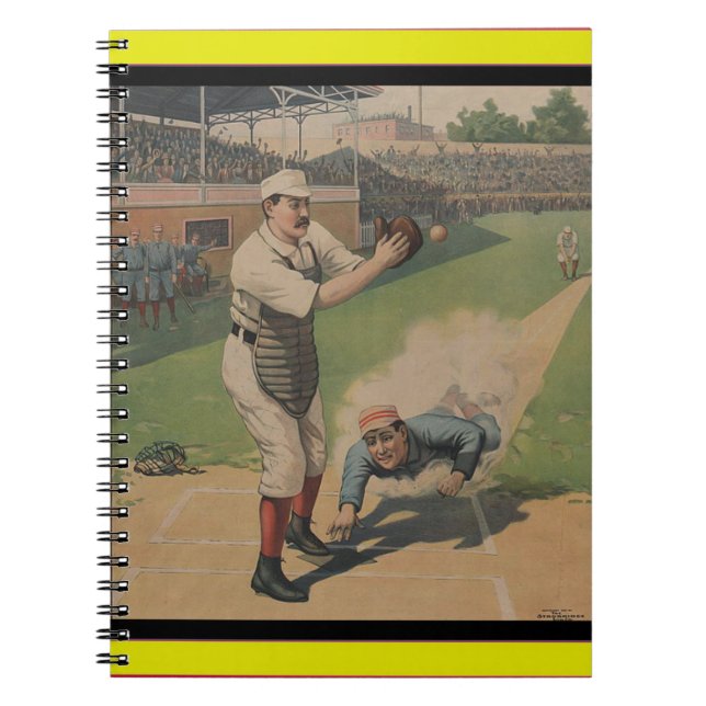 Cuaderno Bloc de notas de Poster de béisbol (Frente)