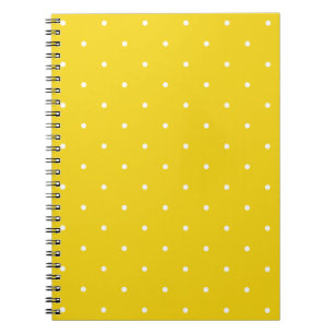 Cuaderno Bloc de notas de punto de polka amarillo limón es