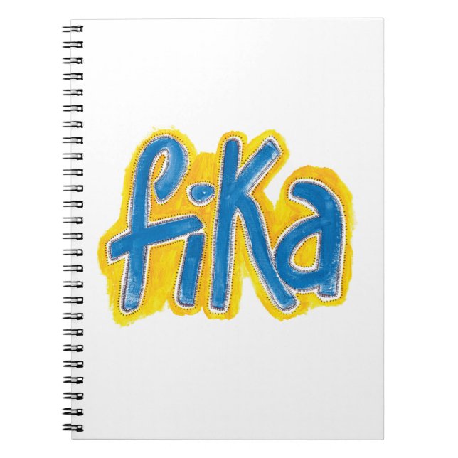 Cuaderno Bloc de notas de puntos de Fika (Frente)