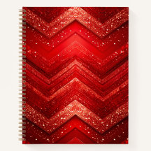 Bloc de notas de Purpurina decorativo rojo