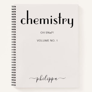 Cuaderno Bloc de notas de química personalista pekinesa