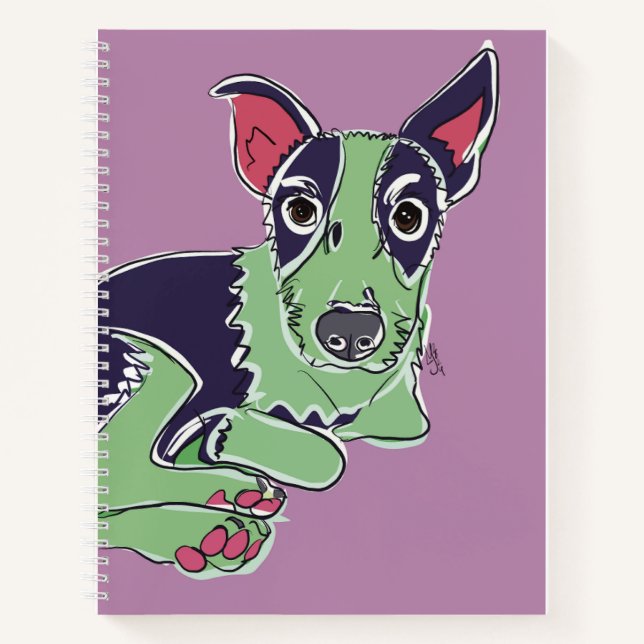 Cuaderno bloc de notas de Quincy de QT Pie (Anverso)
