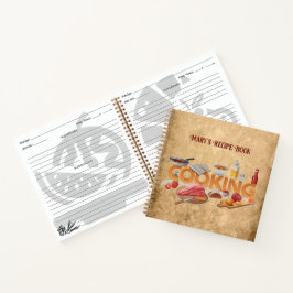 Cuaderno bloc de notas de receta