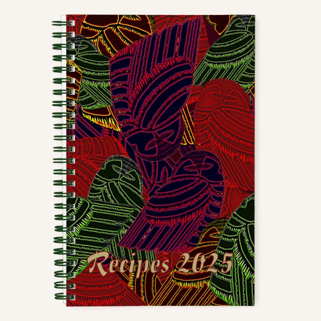 Cuaderno bloc de notas de receta de ART DECO AVIAR (Anverso)