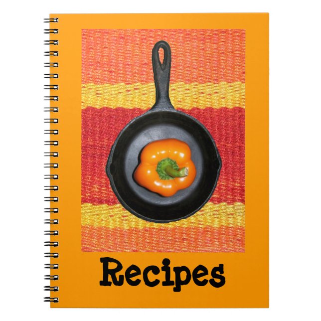 Cuaderno Bloc de notas de receta de estilo suroeste (Frente)