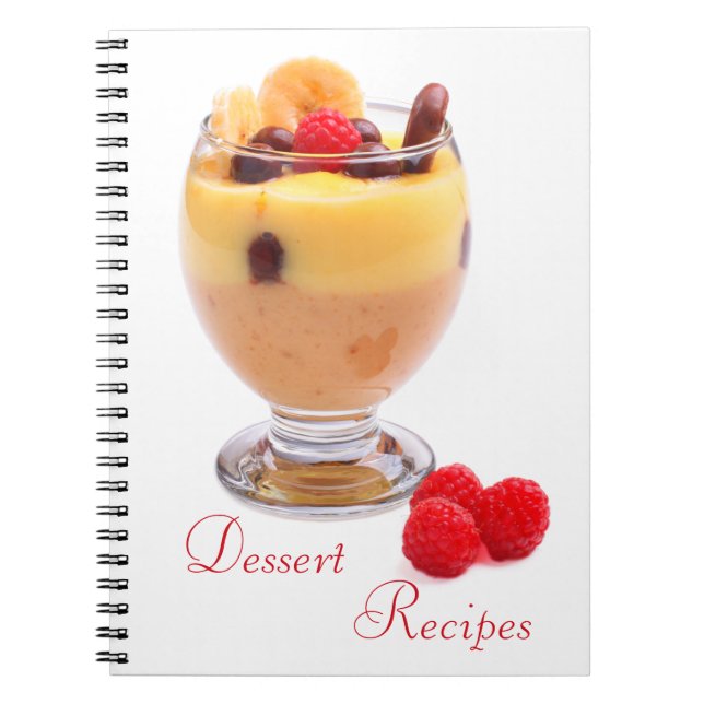 Cuaderno Bloc de notas de recetas de postre (Frente)