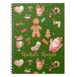 Cuaderno Bloc de notas de recetas para navidades