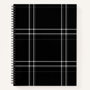 Cuaderno Bloc de notas de resumen en blanco y negro