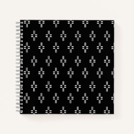 Cuaderno Bloc de notas de resumen en blanco y negro