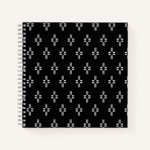 Cuaderno Bloc de notas de resumen en blanco y negro