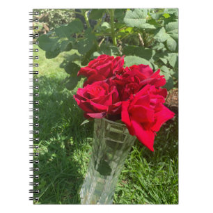 Cuaderno Bloc de notas de rosas