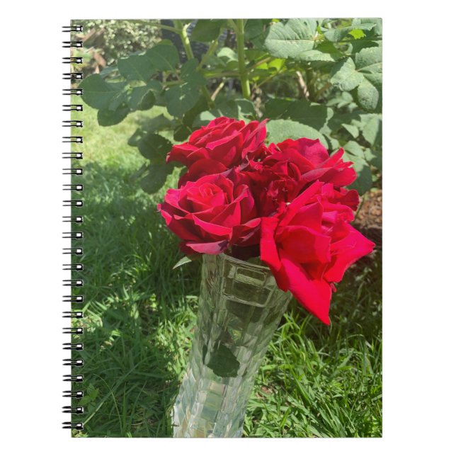 Cuaderno Bloc de notas de rosas (Frente)