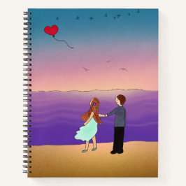 Cuaderno Bloc de notas de Rótulos de amor