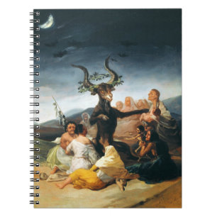 Cuaderno Bloc de notas de sabbat para las brujas de Goya