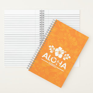 Cuaderno Bloc de notas de saludo Retro Aloha Hawaii