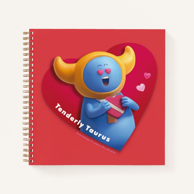 Cuaderno Bloc de notas de San Valentín para Taurus (Anverso)