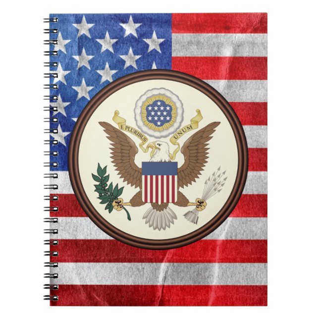 Cuaderno bloc de notas de sellado grande de usa (Frente)