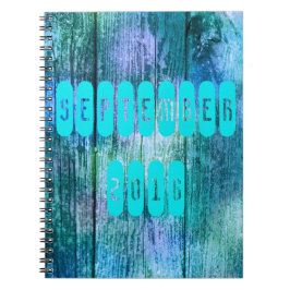 Cuaderno Bloc de notas de septiembre de 2016 color turquesa