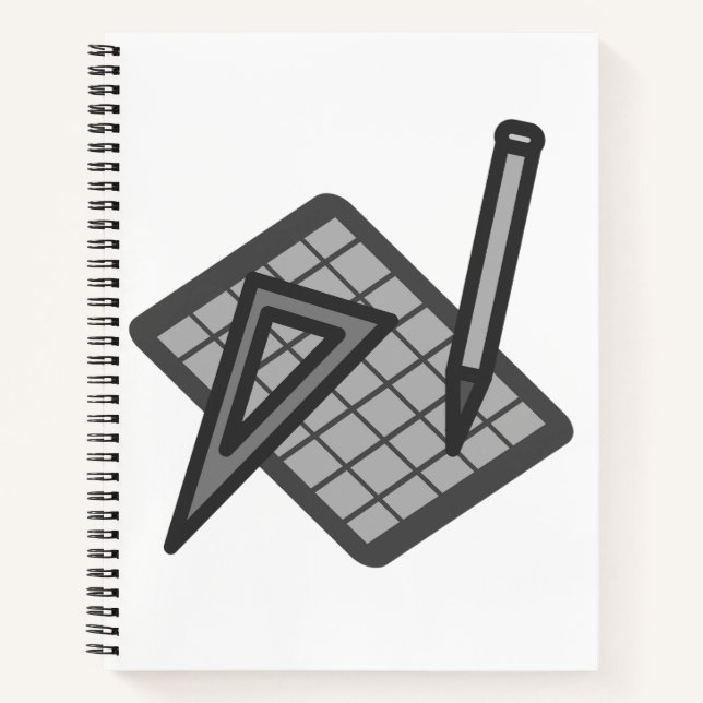 Cuaderno Bloc de notas de símbolos matemáticos (Anverso)