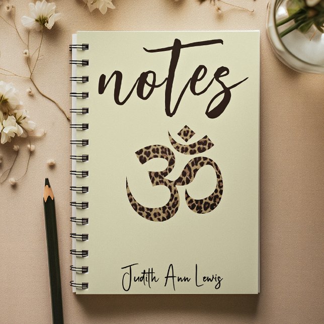 Cuaderno Bloc de notas de símbolos Name, Leopard Om (Subido por el creador)