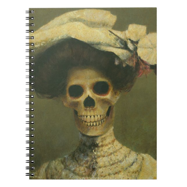 Cuaderno Bloc de notas de Skeleton gótico (Frente)