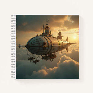 Cuaderno Bloc de notas de Steampunk Airbus de Victoria