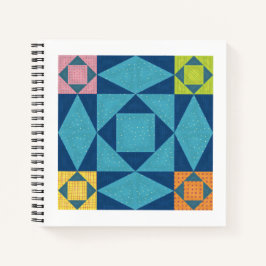 Cuaderno Bloc de notas de Storm At Sea Quilt Square