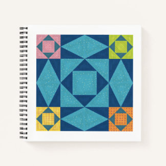 Cuaderno Bloc de notas de Storm At Sea Quilt Square