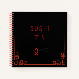 Cuaderno Bloc de notas de sushi japonés