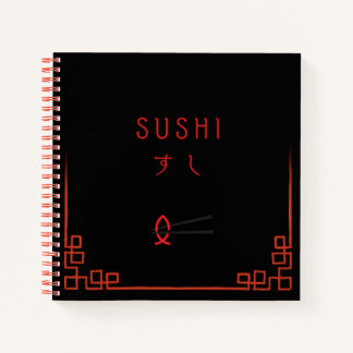 Cuaderno Bloc de notas de sushi japonés