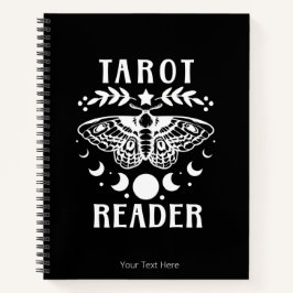 Cuaderno Bloc de notas de tarot Reader Moon Phase Moth Star