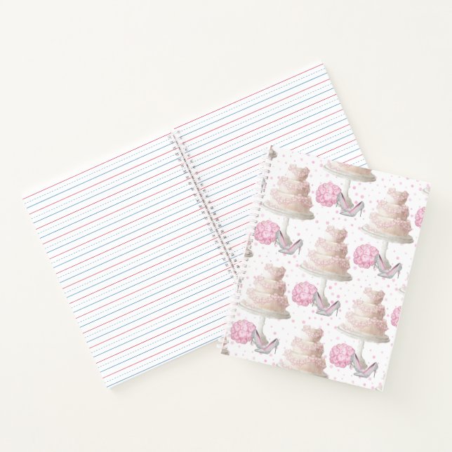Cuaderno Bloc de notas de tarta boda (Interior)