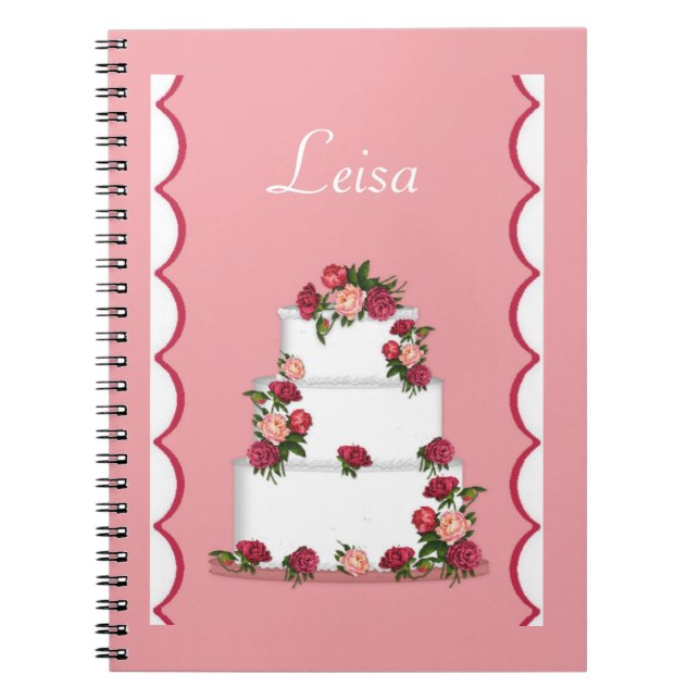 Cuaderno Bloc de notas de tarta boda (Frente)